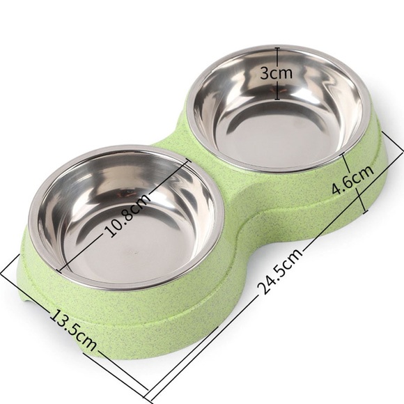 New 30 PCs dog / cat double stainless bowls with plastic stand bundles - Picture 10 of 13